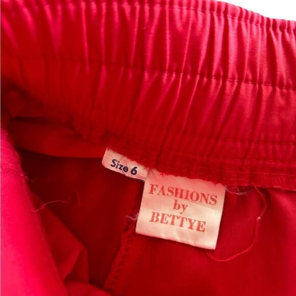 VTG Fashions by Betty Square Dance Set 6 Off The Shoulder Ruffle Skirt White Red - Picture 9 of 13